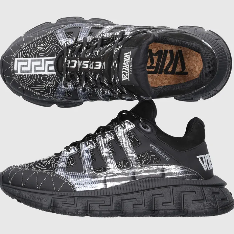 Versace Herren Sneaker low TRIGRECA Veloursleder