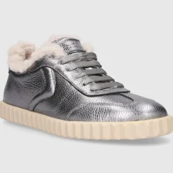 VOILE BLANCHE Damen Sneaker low INES Kalbsleder silber