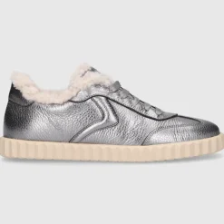 VOILE BLANCHE Damen Sneaker low INES Kalbsleder silber