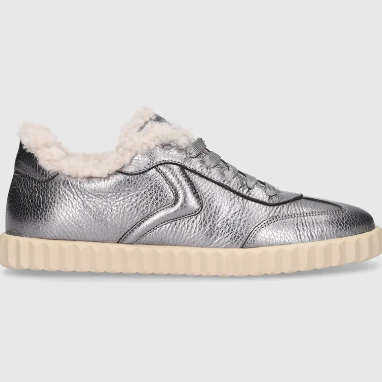 VOILE BLANCHE Damen Sneaker low INES Kalbsleder silber